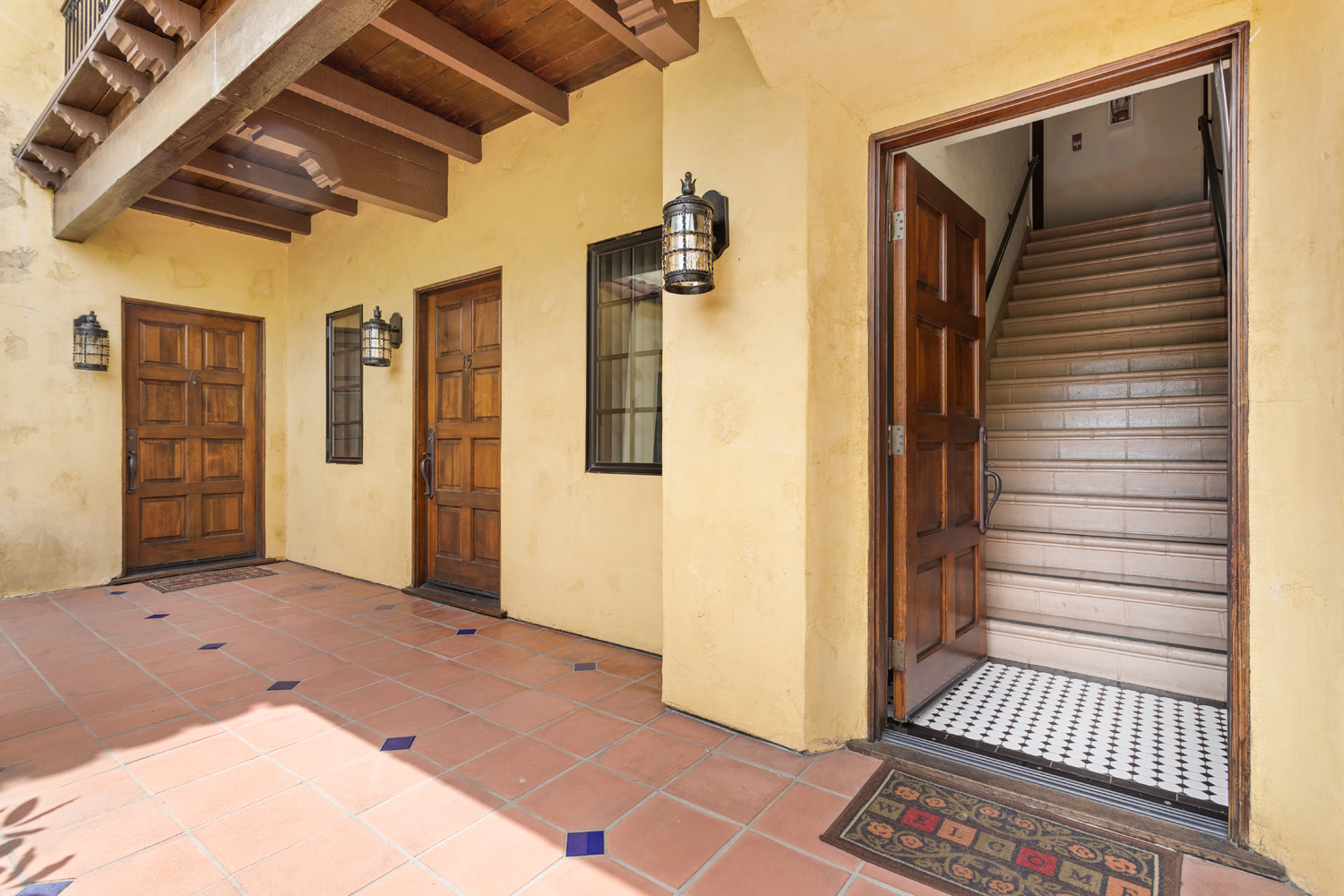 stairs leading to the top units